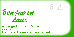 benjamin laux business card