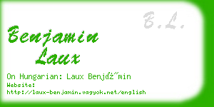 benjamin laux business card